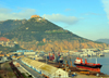 Oran, Algeria / Algrie: harbor - Bassin d'Arzew - the freighter Artic Stream with Djebel Murdjadjo mountain in the background - photo by M.Torres |  le port - Bassin d'Arzew - le navire cargo Arctic Stream avec la montagne Djebel Murdjadjo en fond