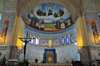 Algiers / Alger - Algeria: Notre Dame d'Afrique basilica - interior - central apse, altar and the Black Virgin in the presbytery | Basilique Notre-Dame d'Afrique - abside central, autel et la Vierge Noire dans le presbytre - photo by M.Torres