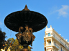 Algiers / Alger - Algeria: fountain and sky - Pasteur av., near the tunnel entrance | Fontaine et ciel - avenue Pasteur, prs de l'entre du tunnel - photo by M.Torres