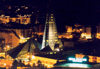 Andorra - Escaldes-Engordany: Caldea - the Pyramid at night - architect Jean-Michel Ruols - photo by M.Torres