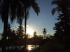 Argentina - Iguazu - swimmingpool  and tree silhouettes - images of South America by M.Bergsma