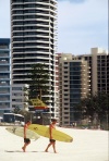 Australia - Gold Coast (Queensland): Main Beach - surfers in transit - photo by  Picture Tasmania/Steve Lovegrove