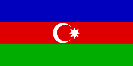 Azerbaijan /  Azerbaycan / Azerbaidjo / Aserbaidschan / Azerbadjan - flag