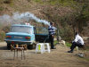 Xanbulan Lake - Lankaran Rayonu, Azerbaijan: samovar tea served from a Lada - open air chayxana - photo by F.MacLachlan