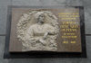 Azerbaijan - Baku: memorial plaque - residence of former first lady Zarifa Aliyeva - photo by M.Torres