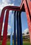 Belmopan, Cayo, Belize: Belize-Mexican Monument, Independence square and the Belizean parliament - photo by M.Torres