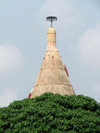 Porto Novo, Benin: detail of the Zangbeto Temple - it resembles a dancing haystack and in in Voodoo performs the role of night watchman patrolling the streets - photo by G.Frysinger