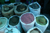 Bhutan - Thimphu - the market - spices in bags - photo by A.Ferrari