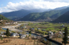 Bhutan - Paro: view over the Paro Chhu (river) from the Paro Dzong - photo by A.Ferrari