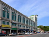 Bandar Seri Begawan, Brunei Darussalam: store fronts along McArthur street, the waterfront - photo by M.Torres