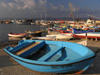 Nesebar: blue boat (photo by J.Kaman)