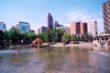 Canada / Kanada - Calgary, Alberta: pond on Olympic square - photo by M.Torres