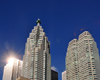 Toronto, Ontario, Canada: Financial District - Brookfield Place (TD Canada Trust Tower and Bay Wellington Tower) and Royal Bank Plaza reflecting the sun light - photo by M.Torres