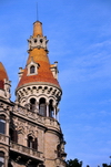 Barcelona, Catalonia: tower at Cases Rocamora building (1917), architects Joaquim and Bonaventura Bassegoda i Amig - Passeig de Grcia - Eixample district - photo by M.Torres