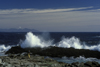 Los Molles, Valparaso region, Chile: the Pacific Ocean smashes into the rocky shore - beach community north of Valparaiso - photo by C.Lovell