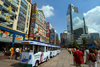 Shanghai, China: Nanjing Road - little train - photo by Y.Xu