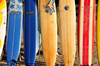 Manuel Antnio, Puntarenas province, Costa Rica: wall of surf boards - photo by M.Torres