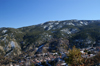 Troodos mountains - Nicosia district, Cyprus: Mount Olympus and village - photo by A.Ferrari