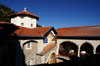 Kykkos Monastery - Troodos mountains, Nicosia district, Cyprus: courtyard and arcade - photo by A.Ferrari