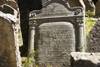 tomb stone at the Jewish Cemetery, Prague, Czech Republic - photo by H.Olarte