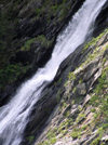 Russia - Dagestan - Tsumada rayon - Khushet: stream on a rock wall - waterfall (photo by G.Khalilullaev)