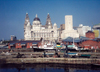 England (UK) - England - Liverpool / LPL (Merseyside): waterfront area - Cunard Lines building in the background - Pier Head - Unesco world heritage site - photo by M.Torres