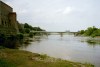 Estonia - Narva: bridge over the Narva river (High Herman castle on the left) (photo by P.Alanko)