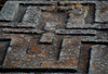 Lalibela, Amhara region, Ethiopia: Bet Giyorgis rock-hewn church - center of the roof, a Greek cross - photo by M.Torres