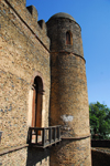 Gondar, Amhara Region, Ethiopia: Royal Enclosure - Fasiladas' Palace - balcony - photo by M.Torres