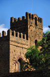 Gondar, Amhara Region, Ethiopia: Royal Enclosure - Mantewab's castle, seen from outside the walls - photo by M.Torres