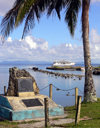 Rabi Island, Vanua Levu Group, Northern division, Fiji: monument to the migration from Banaba Island, a phosphate island in Kiribati - photo by R.Eime