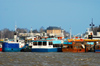 Finland - Helsinki, Kruunuhaka area with boats at the pier - photo by Juha Sompinmki