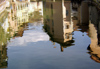 France / Frankreich -  Annecy  (Haute Savoie): Thiou canal - reflection (photo by K.White)