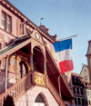 France - Mulhouse / Mulhausen  (Haut-Rhin - Alsace): flying the french colours - Htel de ville, place de la Reunion (photo by Miguel Torres)