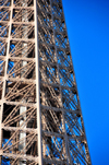 Paris, France: Eiffel Tower / Tour Eiffel - detail of the iron lattice in the upper part of the tower, third platform, surrounding stairs and lifts - at 279 m the highest accessible to public in the European Union - Champ de Mars, 7e arrondissement - photo by M.Torres