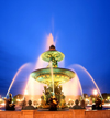 Paris, France: Place de la Concorde - Fontaine des Mers - gilded Saint-Nom stone - Nrides and Tritons - photo by A.Bartel