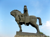 Tbilisi, Georgia: Vachtang Gorgasali, king of of Iberia, founder of Tbilisi, a saint of the Georgian Orthodox Church - equestrian statue - photo by N.Mahmudova