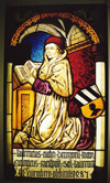 Germany - Bavaria - Nuremberg / Nrnberg: medieval stain glass window - photo G.Frysinger