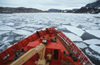 71 Qasigiannguit / Christianshab - approching on the ferry Disko - photo by W.Allgower