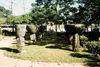 Guam - Agana / Hagta / GUM: latte stones - bases for the houses of the ancient Chamorros (photo by B.Cloutier)