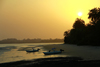 Rubane Island, Bijags Archipelago - UNESCO biosphere reserve, Bubaque sector, Bolama region, Guinea Bissau / Guin Bissau: Sunset, view of beach, palm trees, boats / pr-do-sol, paisagem da praia, palmeiras, barcos - photo by R.V.Lopes