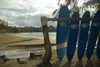 11 Hawaii - Kauai Island: Nawiliwili Beach: surf boardsin foreground and ocean beach and Marriott resort hotel in background - Hawaiian Islands - photo by D.Smith