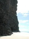 Hawaii - Kauai island: exposed beach caves at the end of Ne Pali trail (photo by Peter Soter)