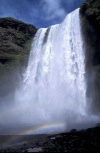 Iceland - Skogafoss: the water-falls - closer (photo by W.Schipper)