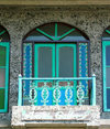 Seminyak, Bali, Indonesia: ornate window and balcony - main street - photo by D.Jackson