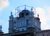 Tabriz - East Azerbaijan, Iran: Clock / Saat Tower - Tabriz City Hall - designed by the Armenian engineer Avedis Ohanjanian with a little help of Third Reich technology - HQ of the Azerbaijan People's Government in 1945-6 - photo by N.Mahmudova