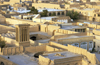 Iran - Yazd: terraces and wind tower - clay brick architecture - photo by W.Allgower