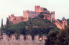 Soave  - Veneto - Verona province, Italy: walls - castle on Tenda Hill - photo by M.Torres