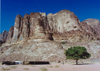 Jordan - Wadi Rum: bedouin camp under the cliffs - photo by J.Kaman