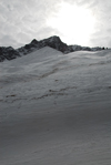 Kazakhstan - Chimbulak ski-resort, Almaty: snow covered Alatau Mountains - photo by M.Torres